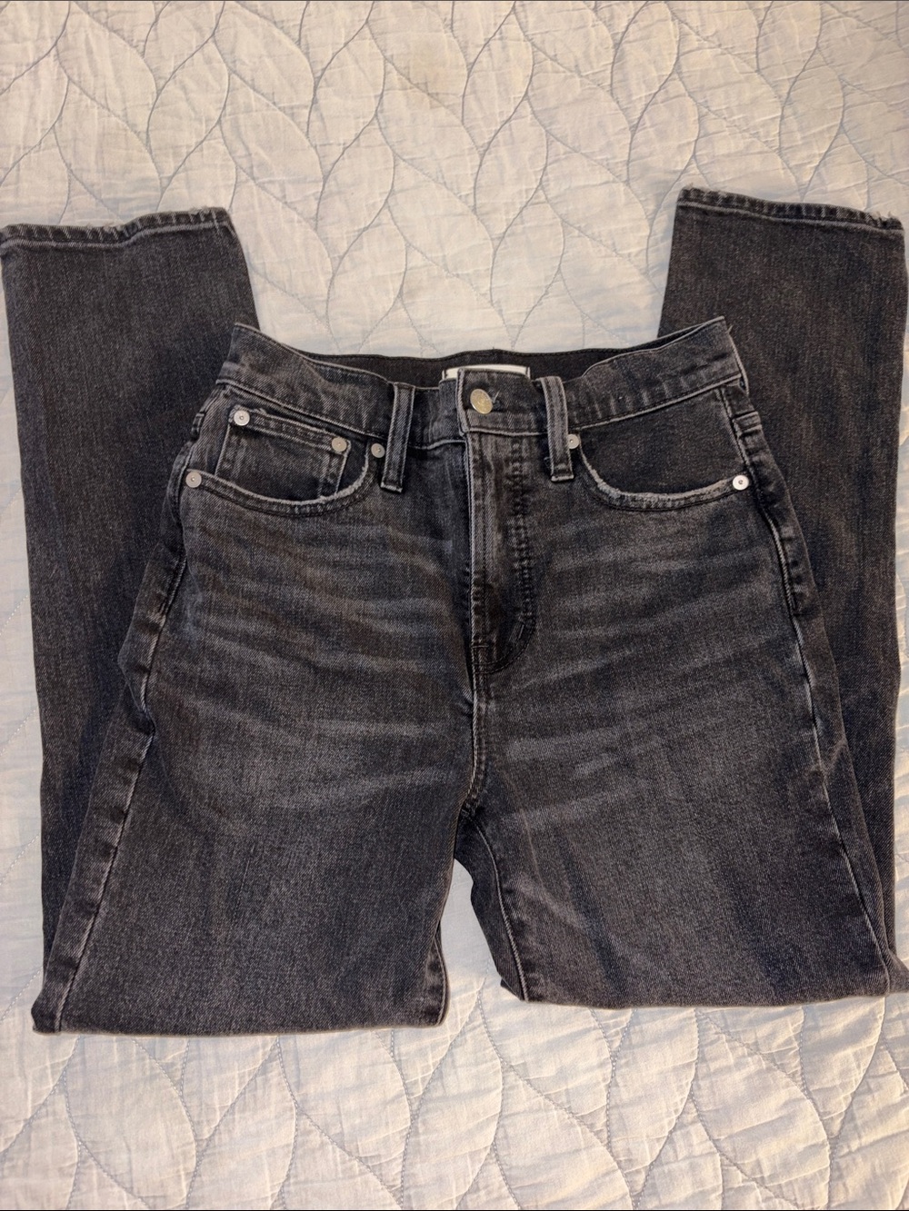 Madewell Black High-Rise Straight Jeans - The Perfect Vintage Jean